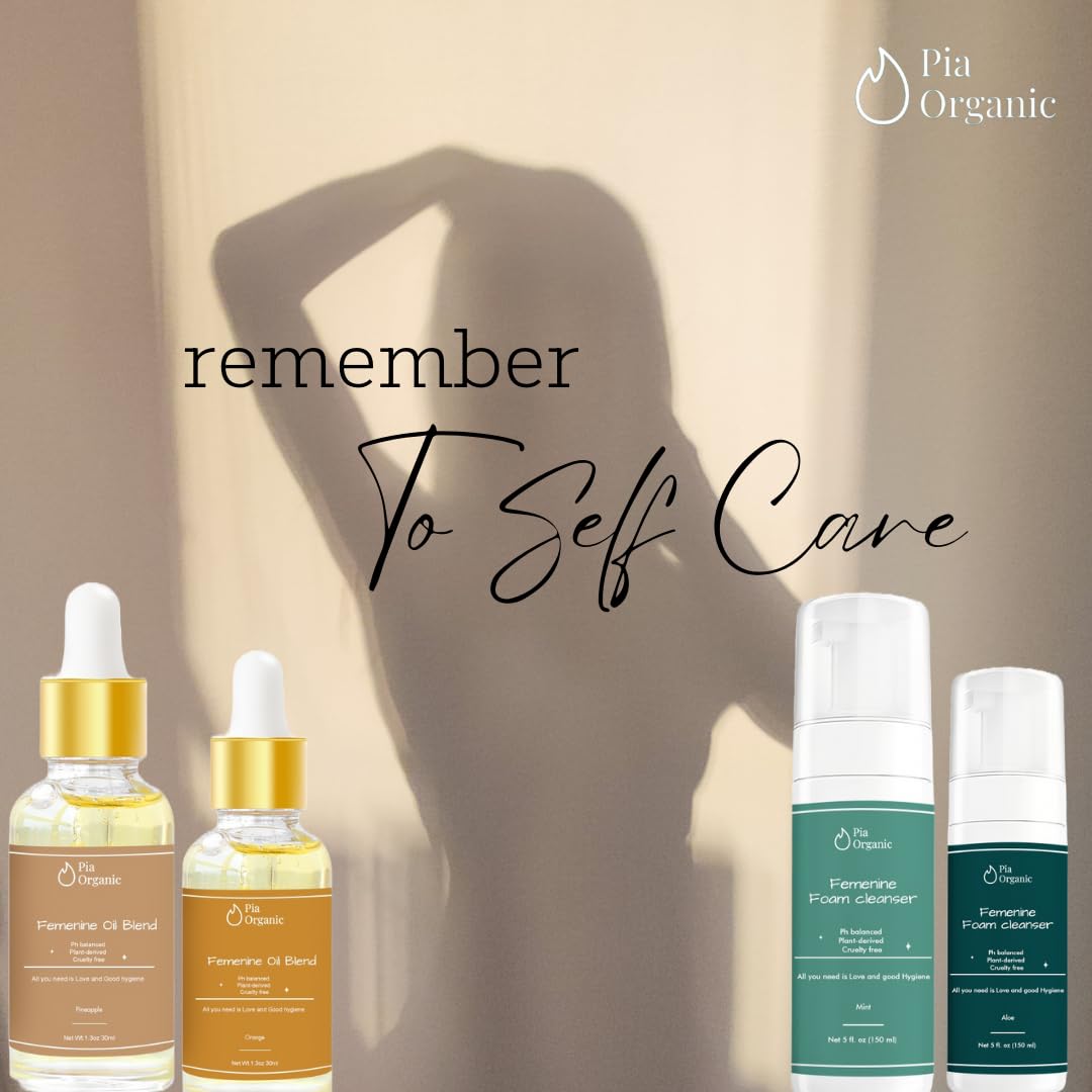 Pia Organic Mint Feminine Foam Cleanser Organic wormwood/olive leaf, Foaming PH Balance Feminine Wash